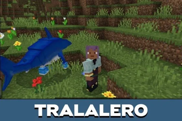 Tralalero Tralala from Brainrot Mod for Minecraft PE