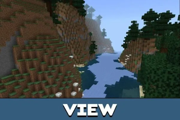 View from SERP Shader for Minecraft PE