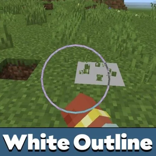 White Block Outline and Overlay Texture Pack for Minecraft PE