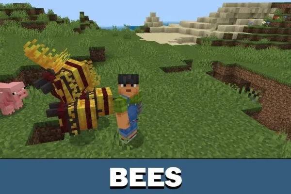 Bees from Spellcards Mod for Minecraft PE