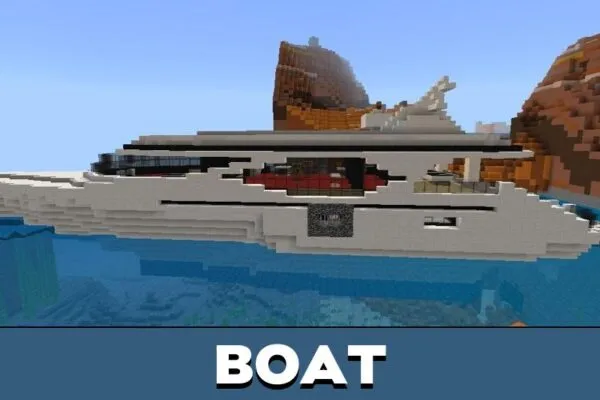 Boat from Homeless Survival Map for Minecraft PE