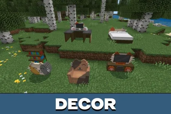 Decor from Cat Mod for Minecraft PE