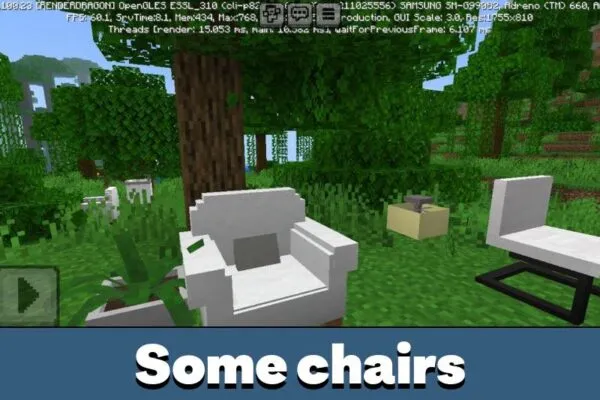 Chairs from BONY162 Furniture Mod for Minecraft PE