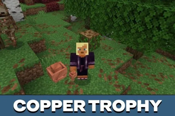 Copper Trophy from Nicos More Mineshaft Mod for Minecraft PE