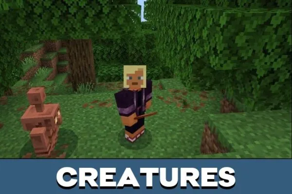 Creatures from Copper Soldier Mod for Minecraft PE