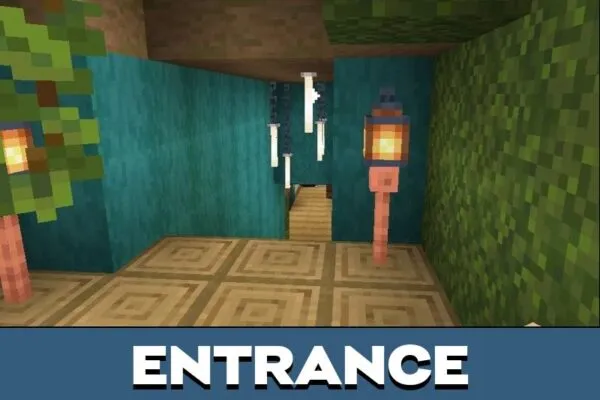 Entrance from Survival Hobbit House Map for Minecraft PE
