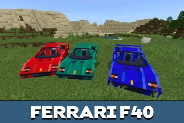 Cars from Ferrari Mod for Minecraft PE