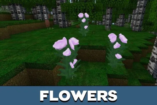 Flowers from Manyzz Texture Pack for Minecraft PE