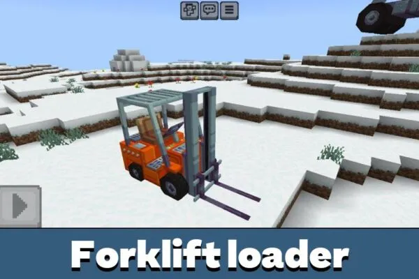 Forklift Loader from Construction Mod for Minecraft PE