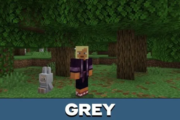 Grey Labubu Mod for Minecraft PE
