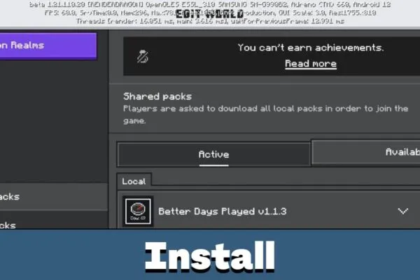 Install from Better Days Texture Pack for Minecraft PE