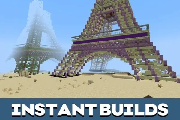 Builds from Eiffel Tower Mod for Minecraft PE