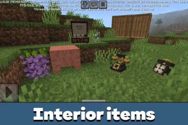 Interior from Hananacraft BE Mod for Minecraft PE