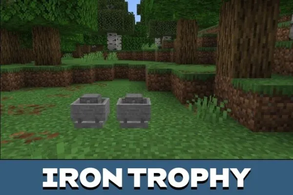 Iron Trophy from Nicos More Mineshaft Mod for Minecraft PE