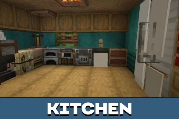 Kitchen from Survival Hobbit House Map for Minecraft PE