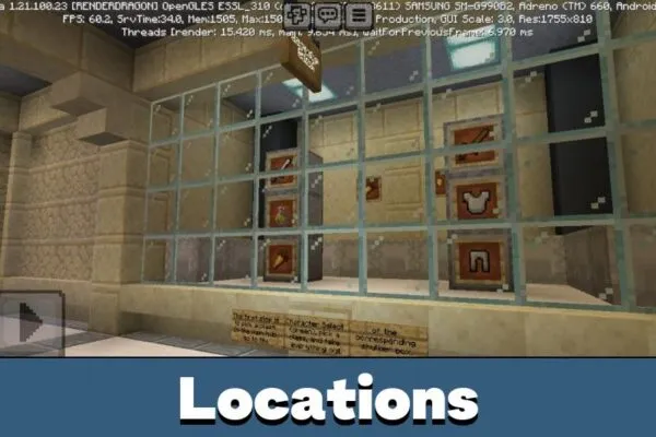 Locations from Super Craft Bros Map for Minecraft PE