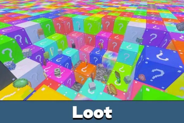Loot from Lucky Flat World Map for Minecraft PE