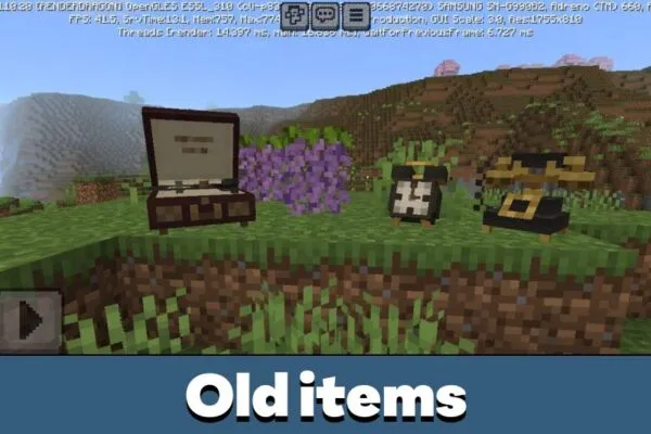 Old Items from Hananacraft BE Mod for Minecraft PE