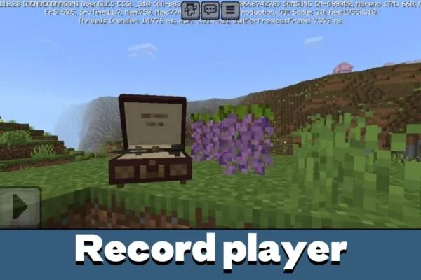 Record Player from Hananacraft BE Mod for Minecraft PE