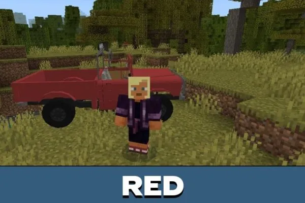 Red Car from Trevors Car from GTA Mod for Minecraft PE