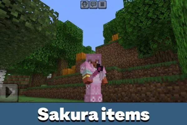 Sakura Items from Dragon Mount Mod for Minecraft PE