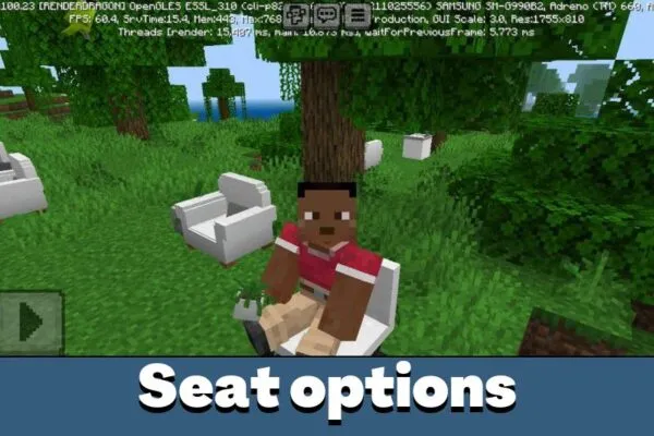 Seat from BONY162 Furniture Mod for Minecraft PE