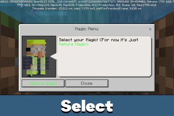 Select from Nature Magic Mod for Minecraft PE