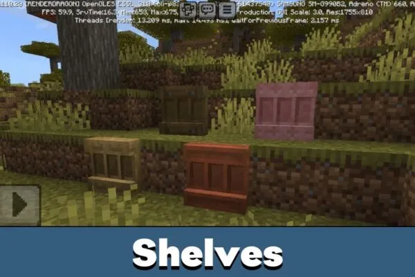 Shelves from Minecraft 1.21
