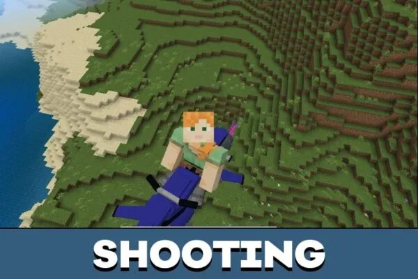Shooting from Oppressor Mark II Mod for Minecraft PE