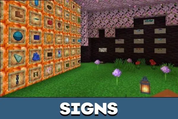 Signs from Fairy Tree Hunt Map for Minecraft PE