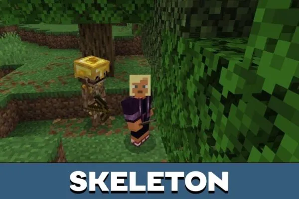 Skeleton from Nicos More Mineshaft Mod for Minecraft PE