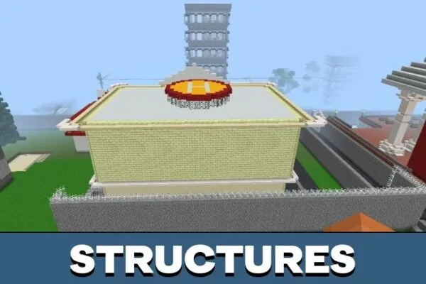 Structures from Homeless Survival Map for Minecraft PE