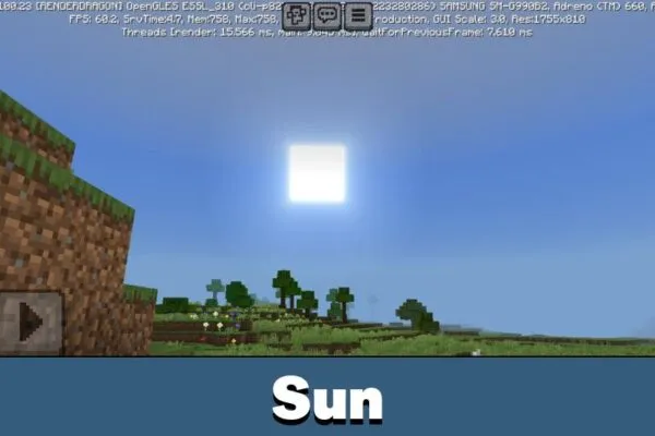Sun from Newb Shader for Minecraft PE
