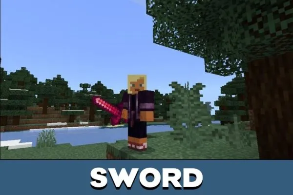Sword from Sky Biomes Mod for Minecraft PE