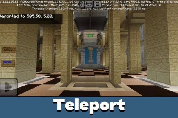 Teleport from Super Craft Bros Map for Minecraft PE