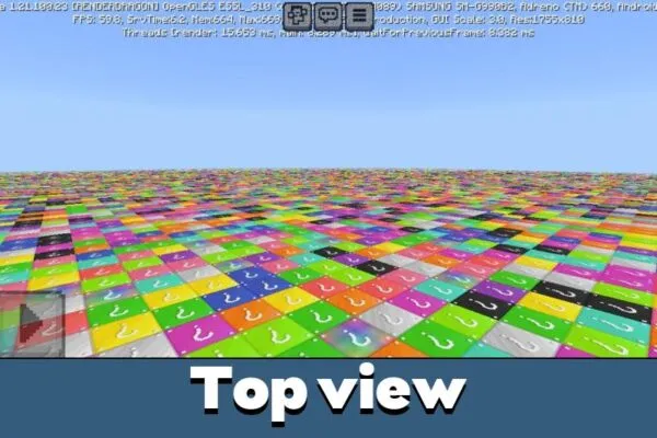 Top View from Lucky Flat World Map for Minecraft PE