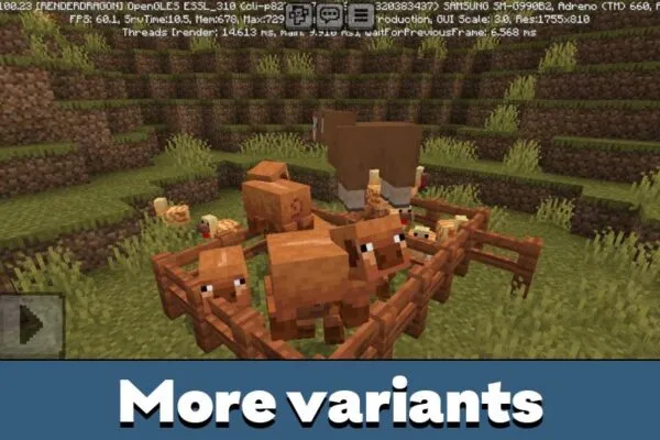 Variants from Solid Mobs Mod for Minecraft PE