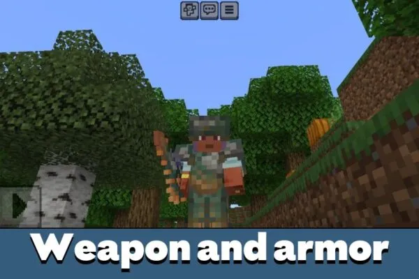 Weapon and Armor from Dragon Mount Mod for Minecraft PE