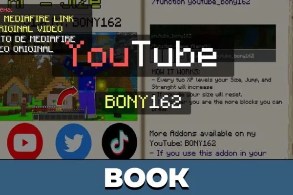 Book from XP Equals Size Mod for Minecraft PE
