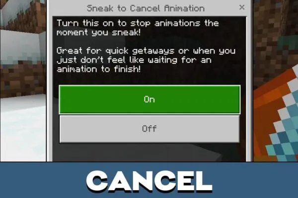 Cancel from Epic Kill Animations Mod for Minecraft PE