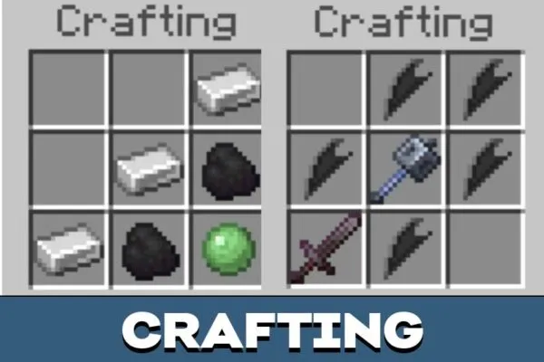 Crafting from Slasher Sword Mod for Minecraft PE