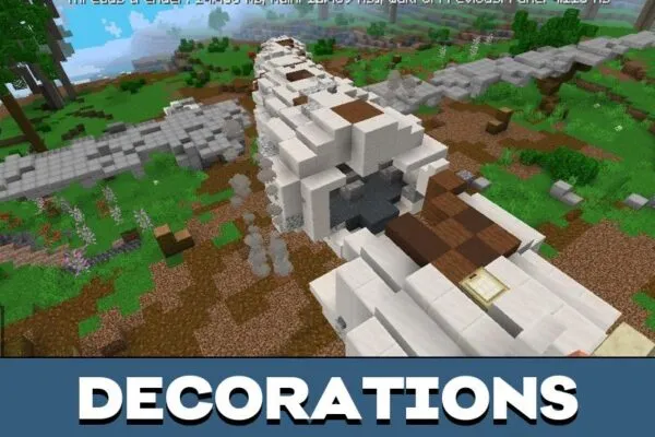Decorations from Plane Crash Map for Minecraft PE