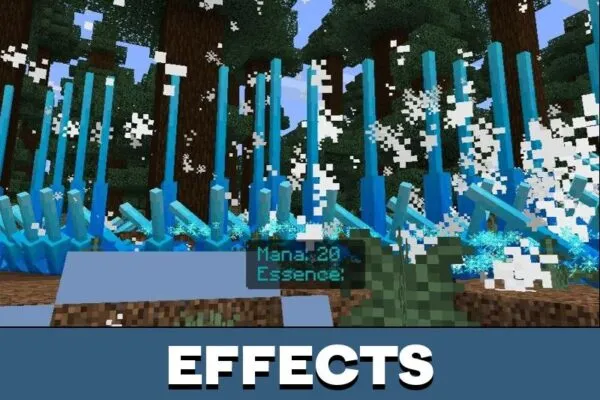 Effects from Frost Magic Mod for Minecraft PE