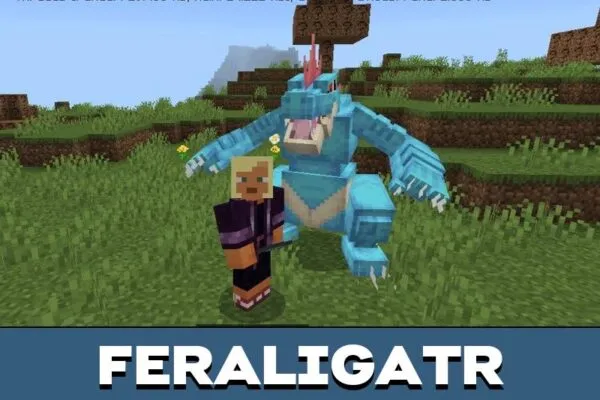 Feraligatr from Pokebedrock Mod for Minecraft PE