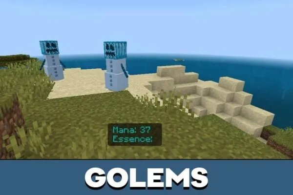 Golems from Frost Magic Mod for Minecraft PE