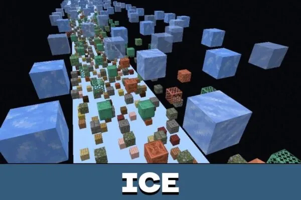 Ice from Void Lines Parkour Map for Minecraft PE