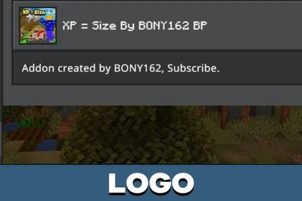 Logo from XP Equals Size Mod for Minecraft PE