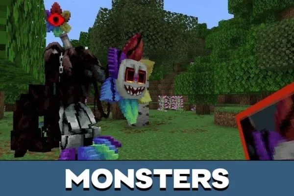 Monsters from Dandys World Mod for Minecraft PE