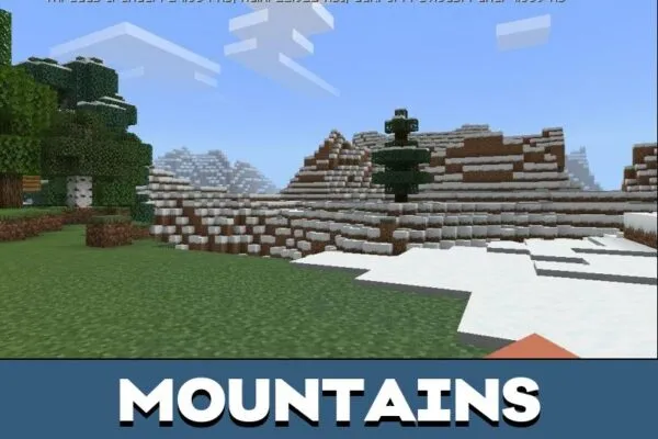 Mountains from Old World Generation Map for Minecraft PE