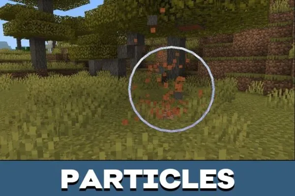 Particles from Falling Tree Mod for Minecraft PE